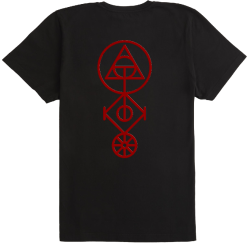 Geerwear Mind-Body-Spirit in Ruby on Black Printed T-Shirt