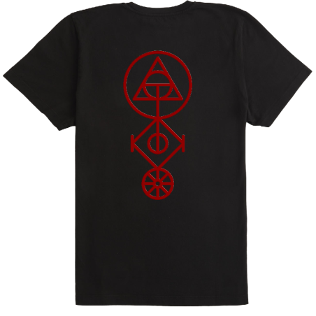 Geerwear Mind-Body-Spirit in Ruby on Black Printed T-Shirt