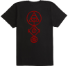 Geerwear Mind-Body-Spirit in Ruby on Black Printed T-Shirt